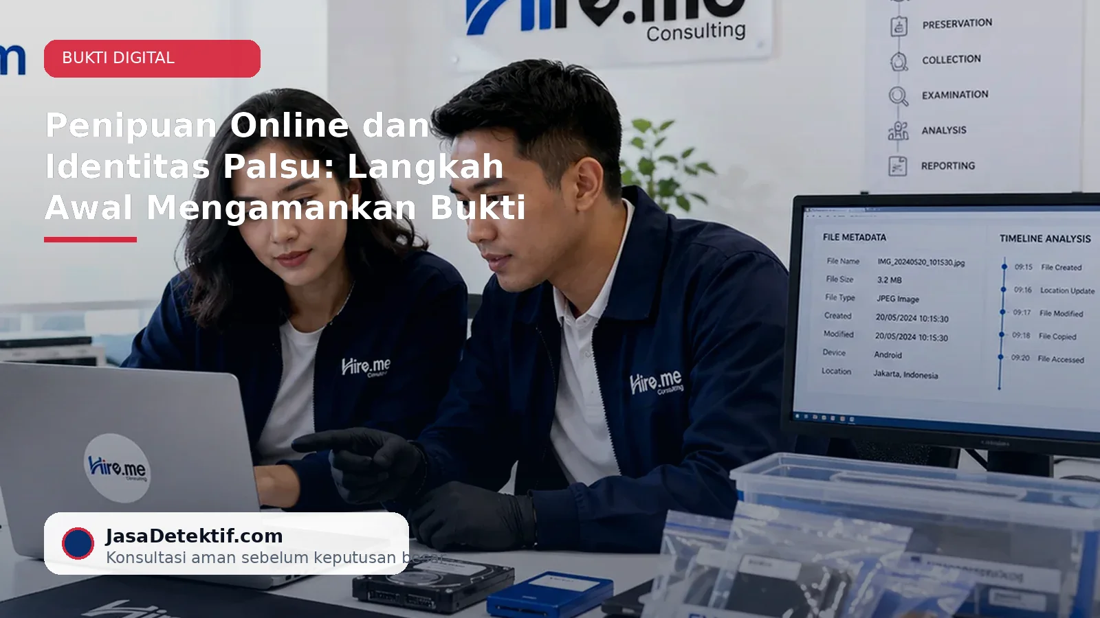 Mengamankan bukti penipuan online dan identitas palsu
