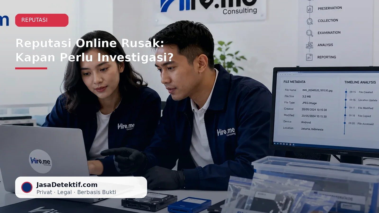 Investigasi reputasi online dan akun palsu secara aman